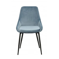 RO Sier Dining Chair Light Blue Velvet